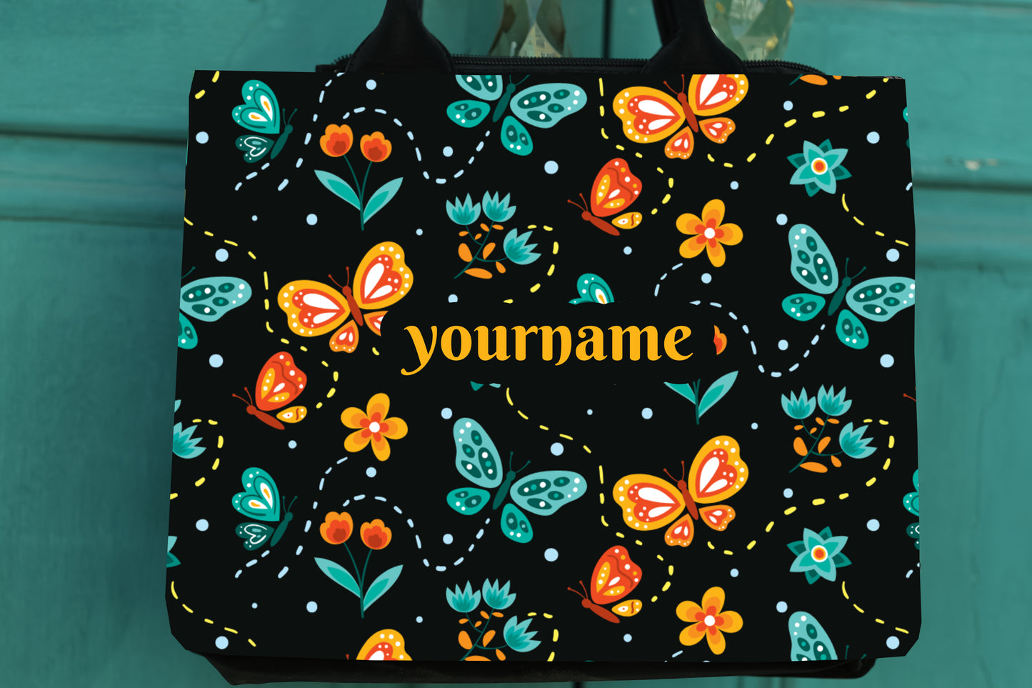Customized Butterfly mini tote bag