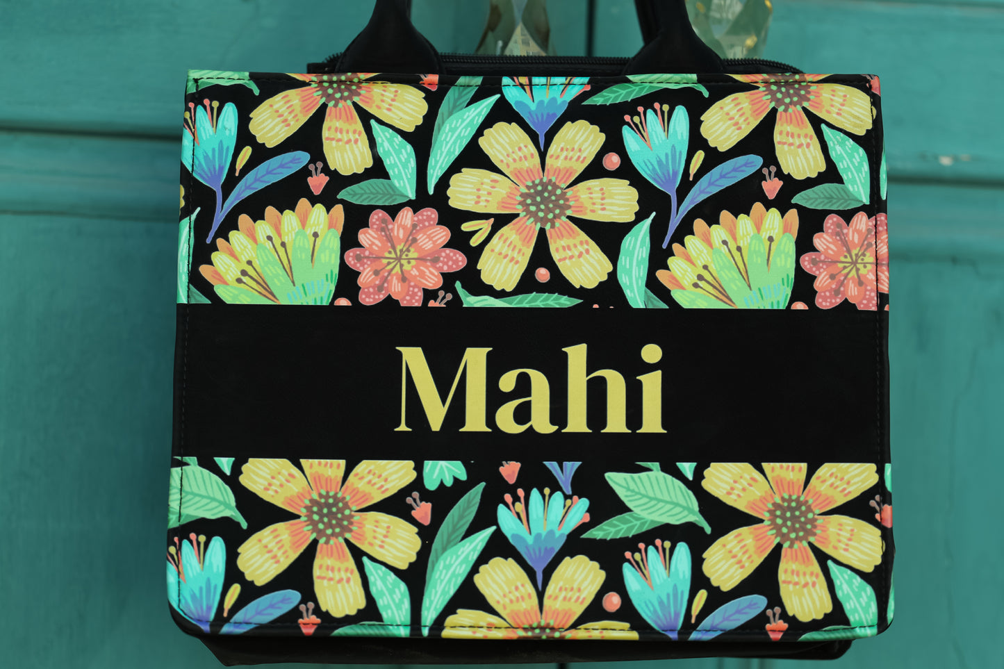 Customized Canvas Floral Mini Tote Bag