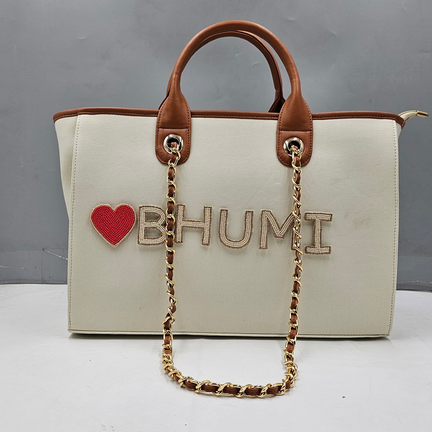 Customised Canvas Sling Bag with initials