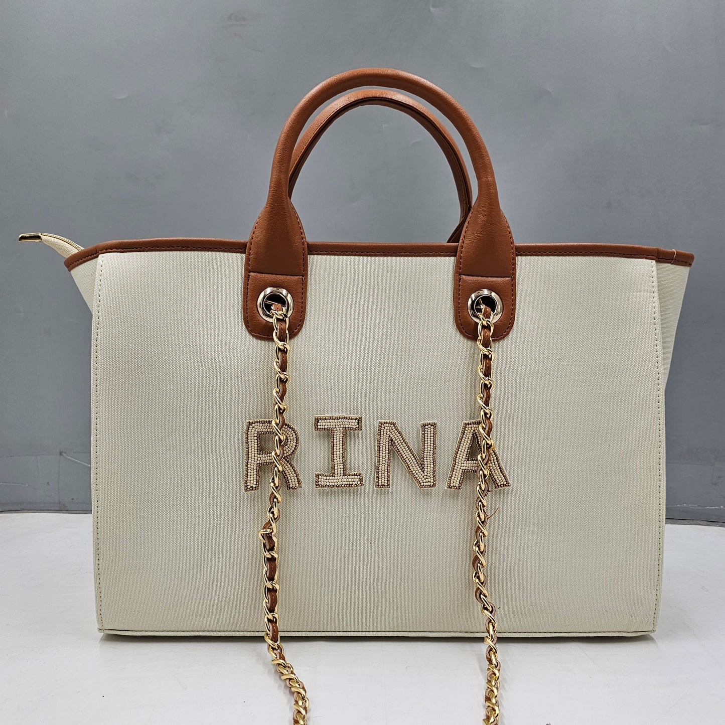 Customised Canvas Sling Bag with initials
