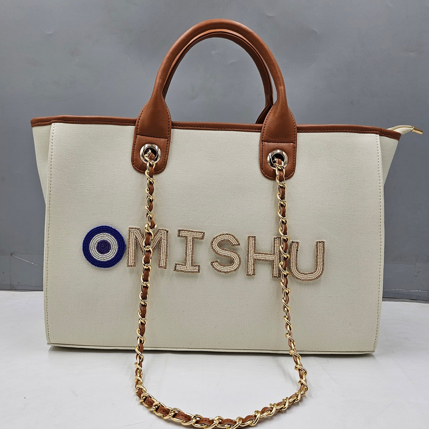 Customised Canvas Sling Bag with initials