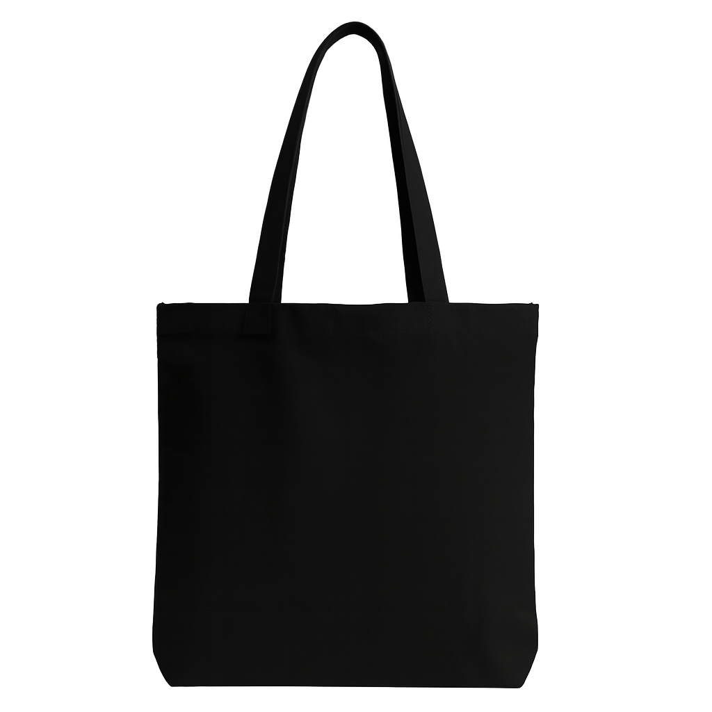 Personalised Floral Bow Tote Bag β Custom Name Gift (Black)