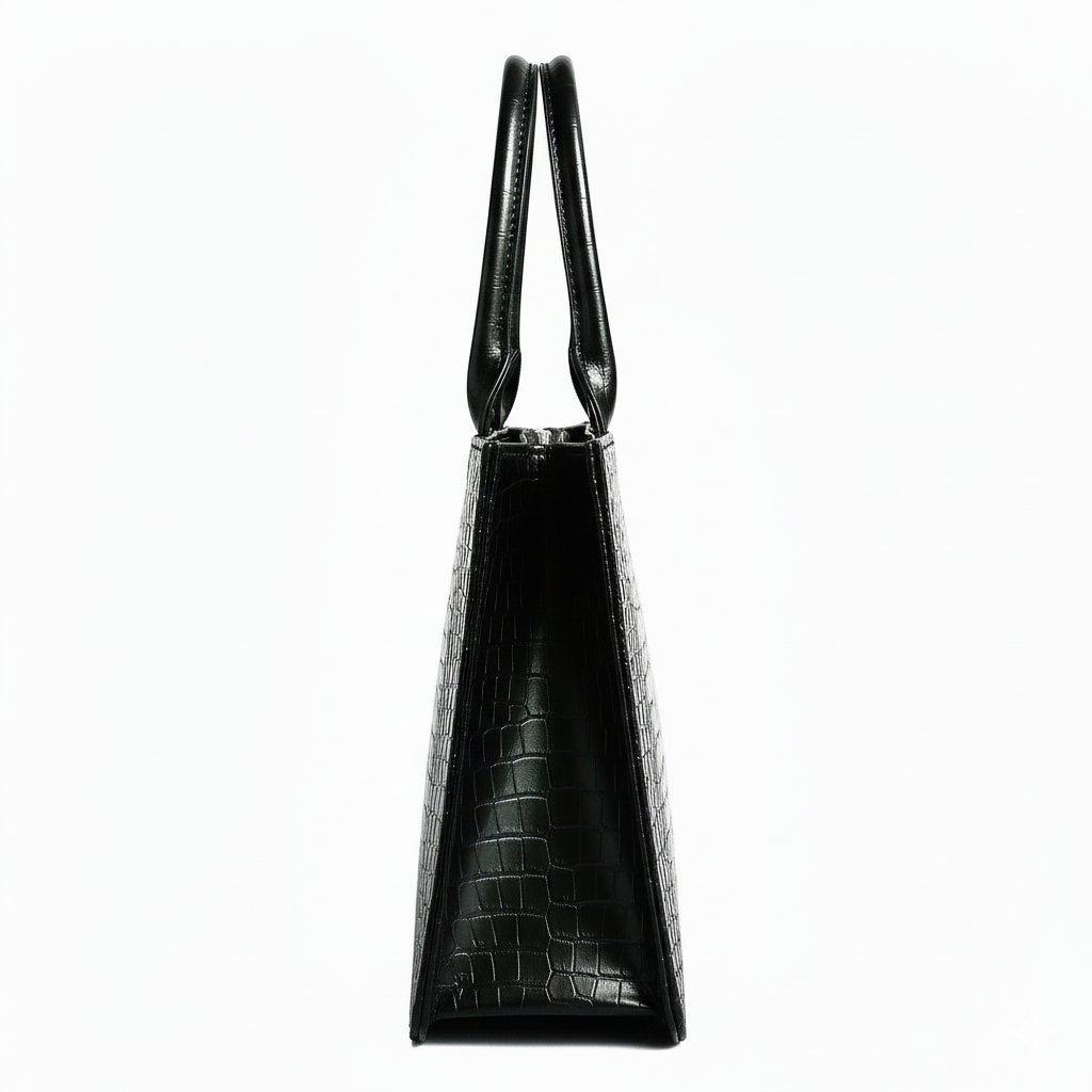 Customised Black Croco Tote Bag