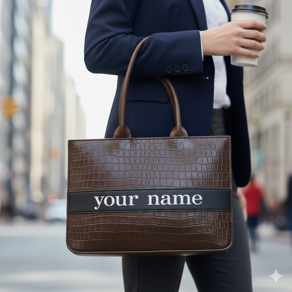 Customised Coffee Croco Tote Bag