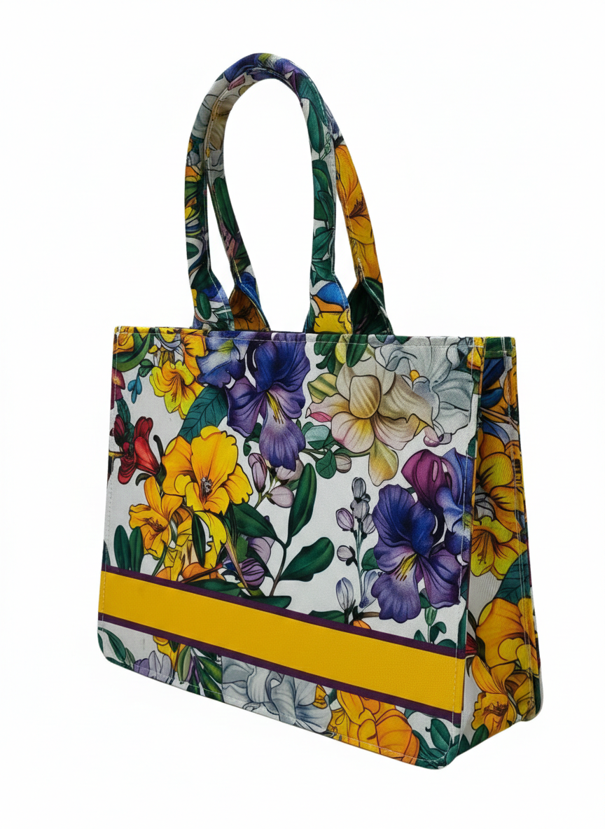 The Spring Pansy Patch Tote Bag
