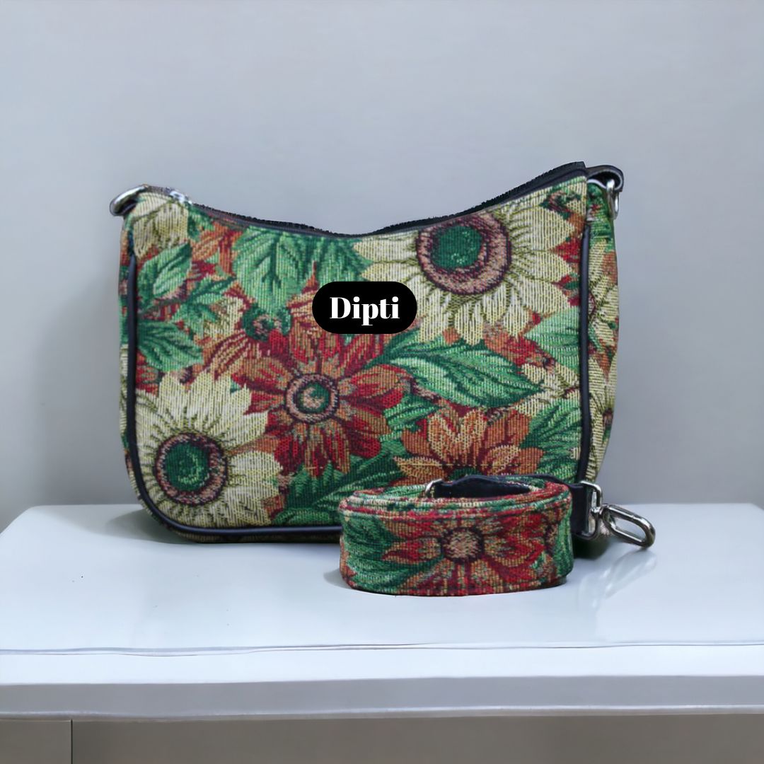 Customized Jacquard Sling Bag
