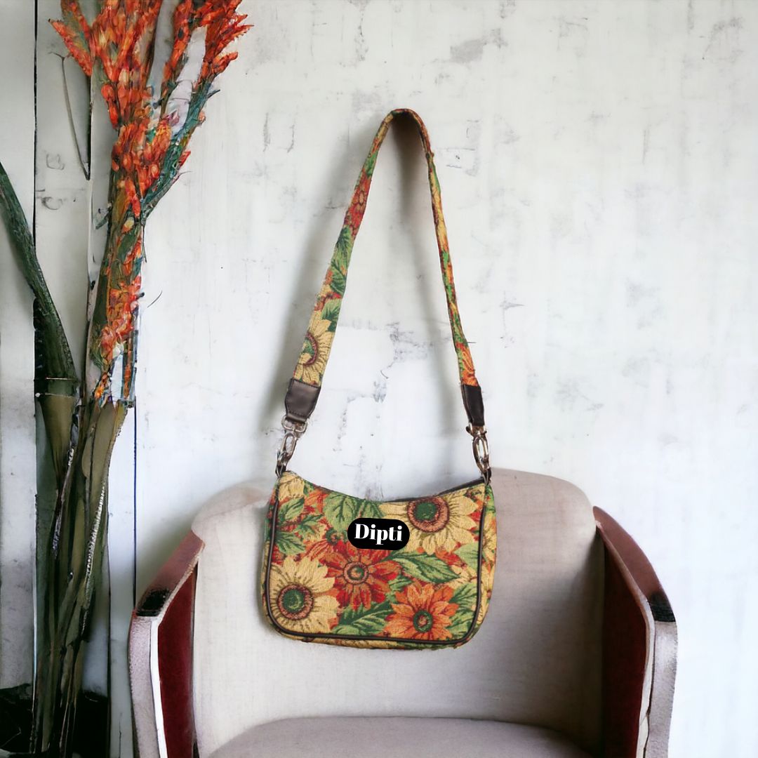 Customized Jacquard Sling Bag
