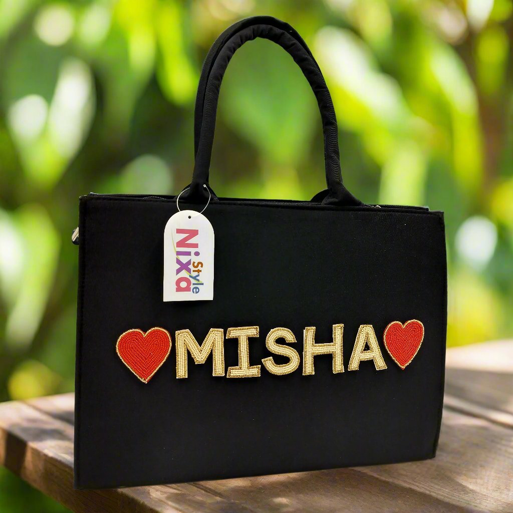 Customised Canvas Tote Bag with initials