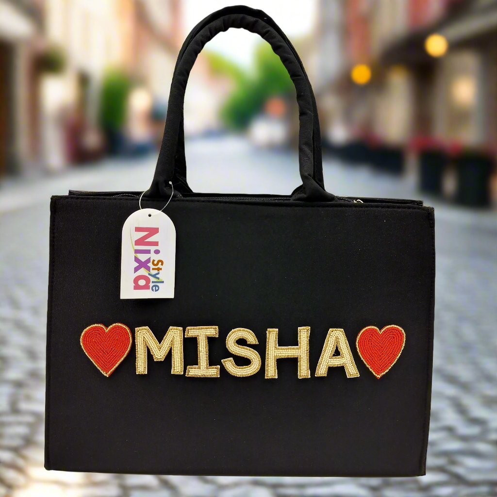 Customised Canvas Tote Bag with initials