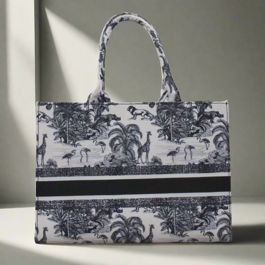Customized Giraffe Canvas Tote Bag