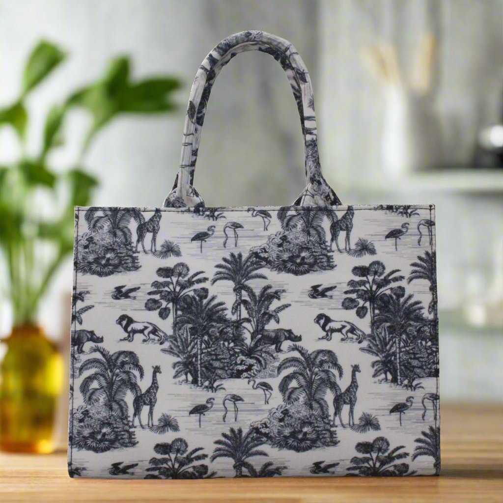 Customized Giraffe Canvas Tote Bag
