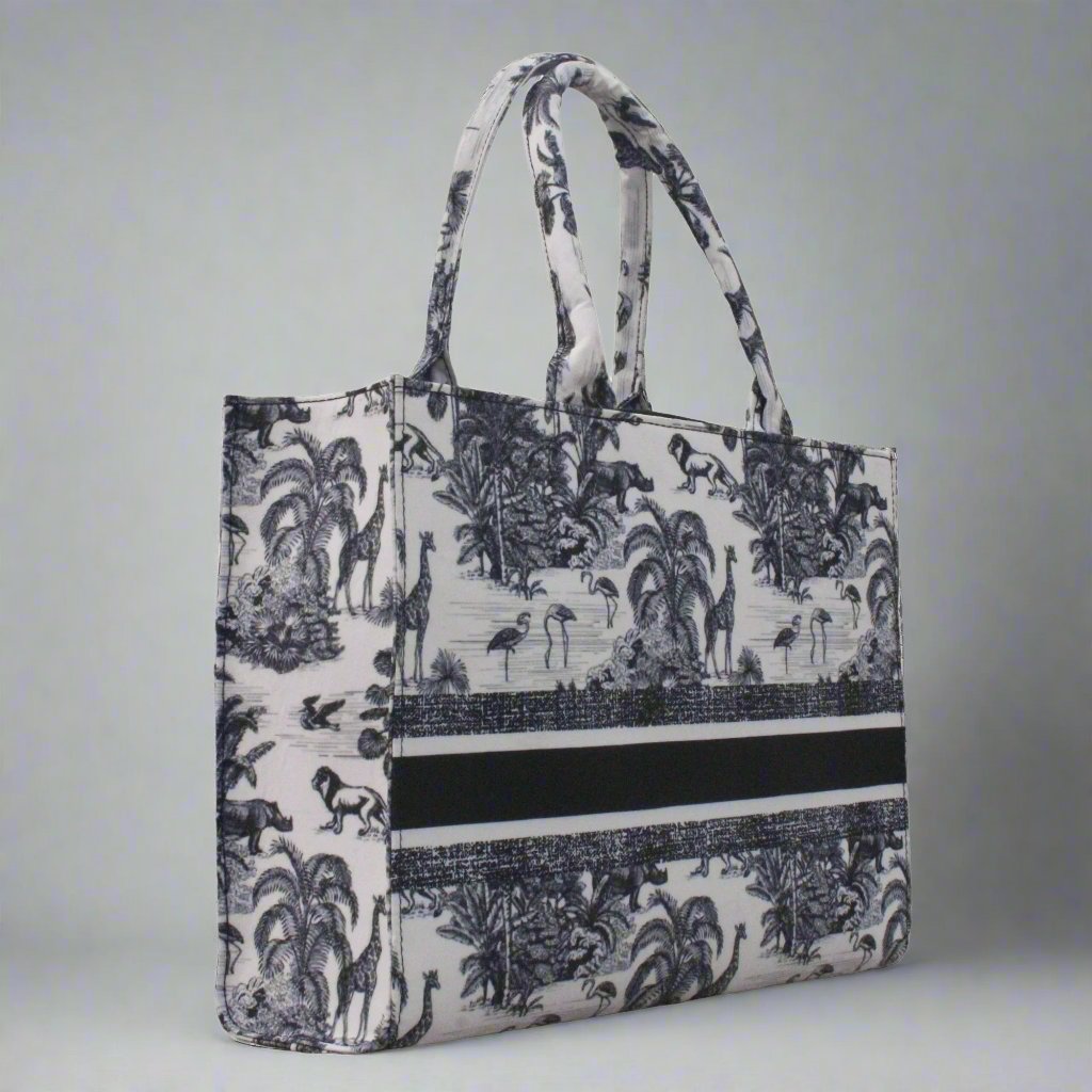 Customized Giraffe Canvas Tote Bag