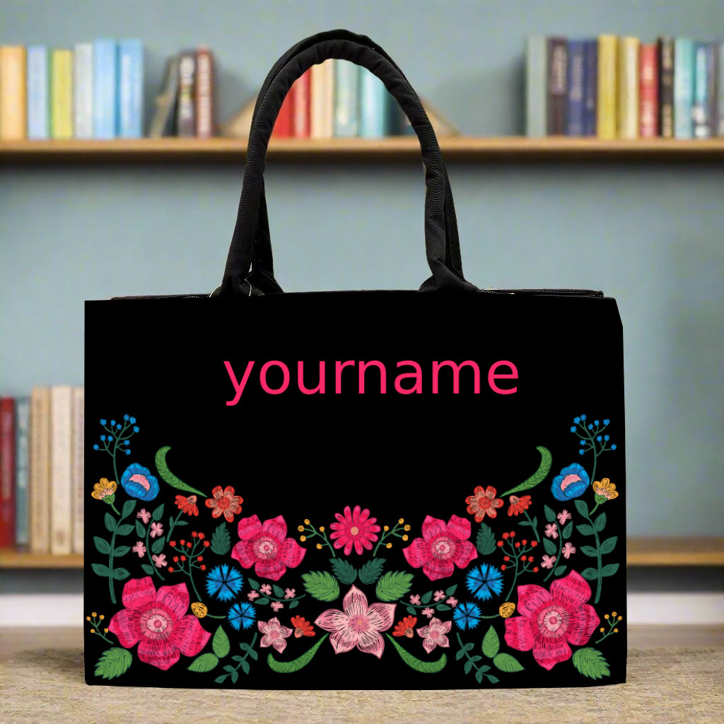 Customised Flower Floral Tote bag