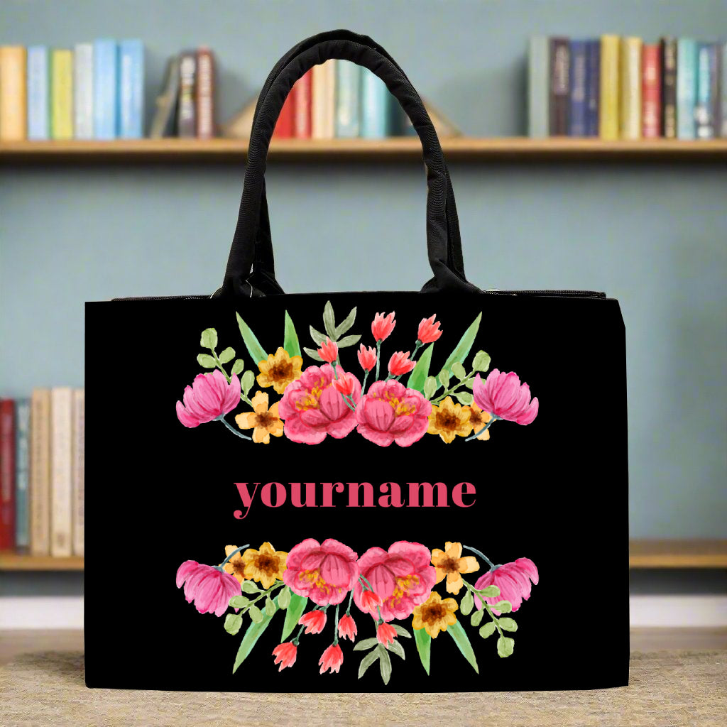 Customised Floral Flower Tote bag