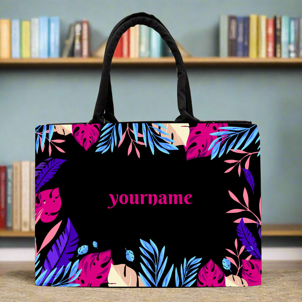 Customised Purple Beauty Canvas Tote bag