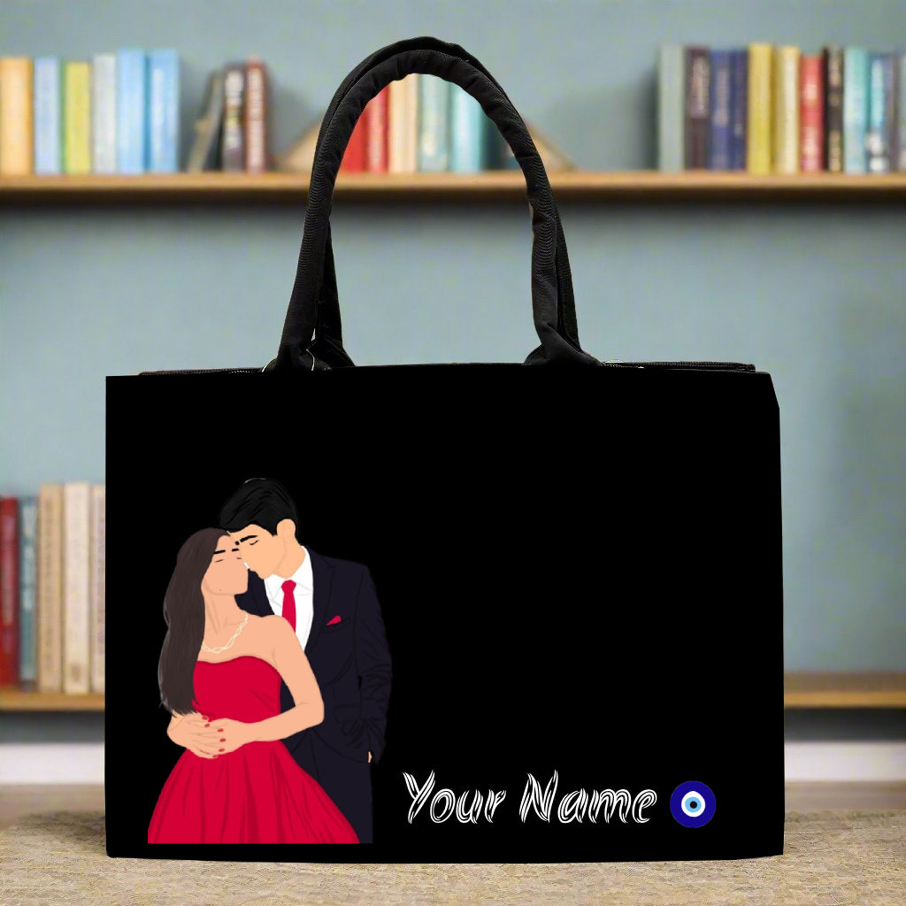 Customised Couple Canvas Tote bag