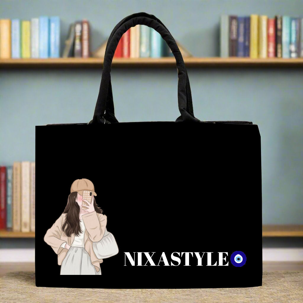 Customised Canvas Selfie Tote bag