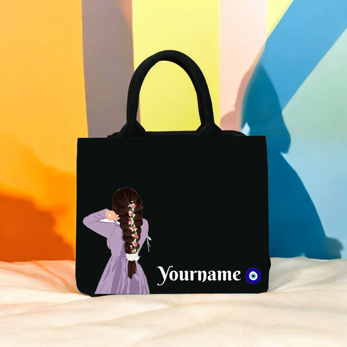 Customized Purple Doll mini tote bag