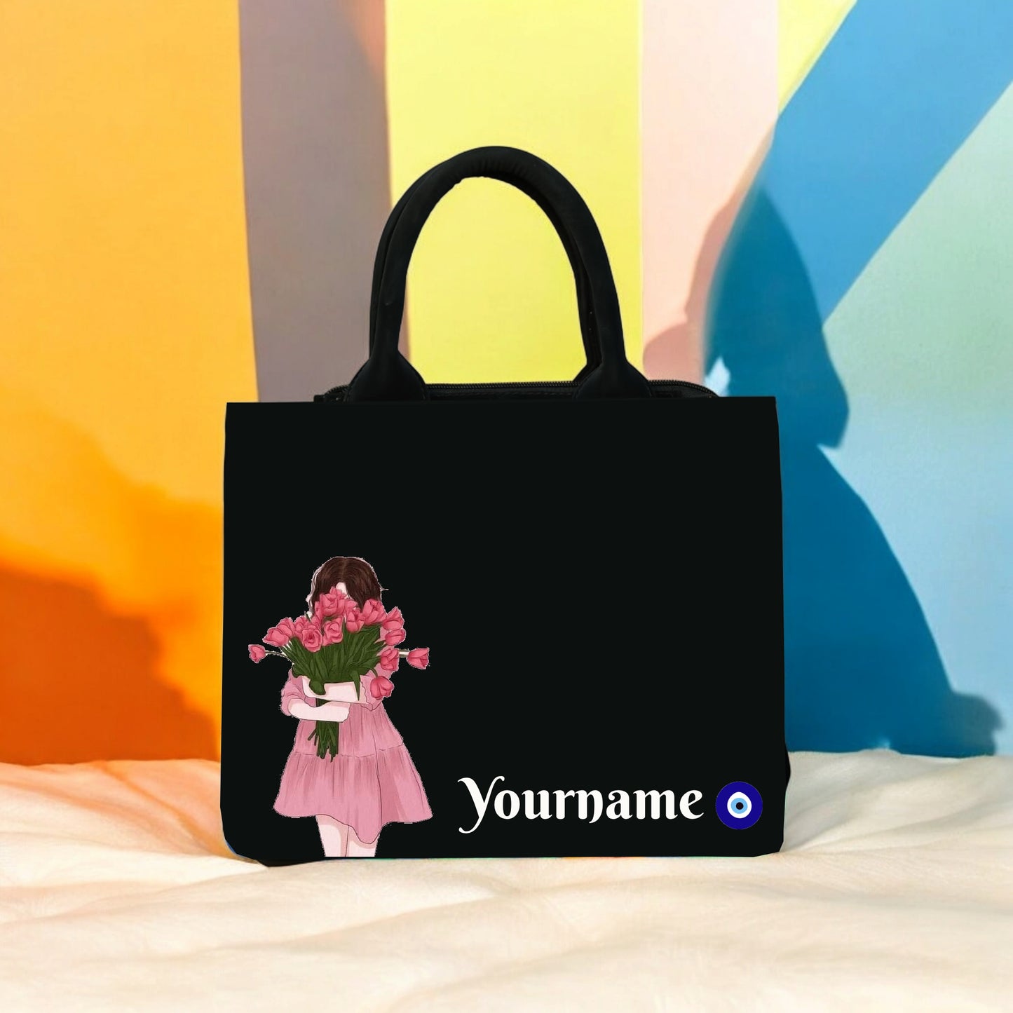Customized Pink Doll mini tote bag