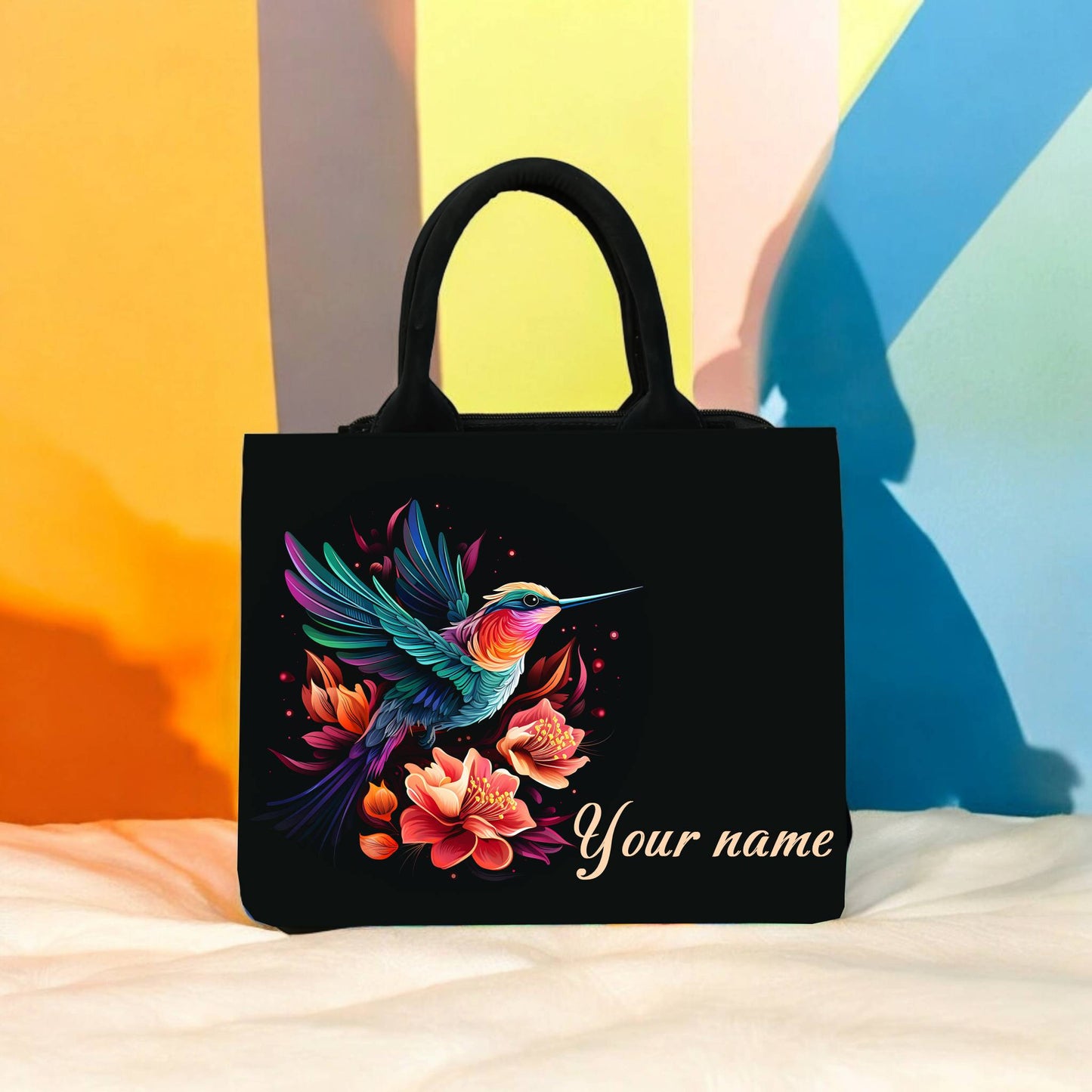 Customized Canvas Bird Mini Tote Bag