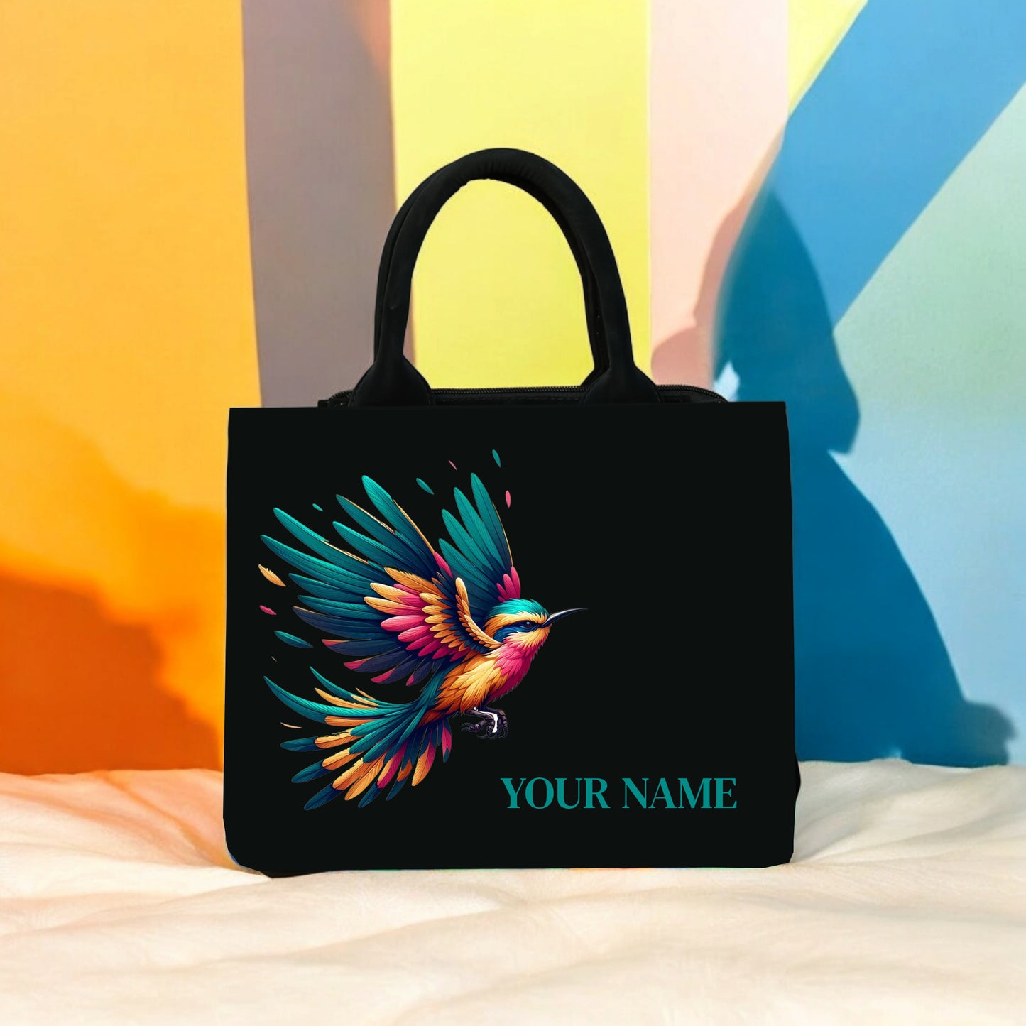 Customized Canvas mini bird tote bag