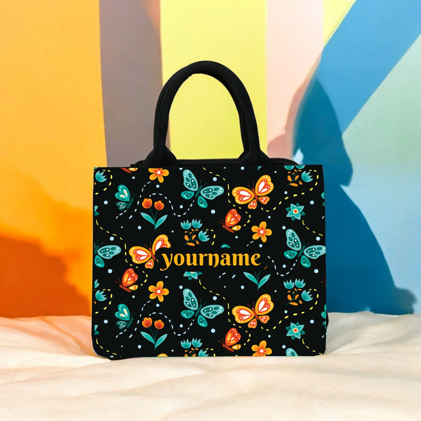 Customized Butterfly mini tote bag