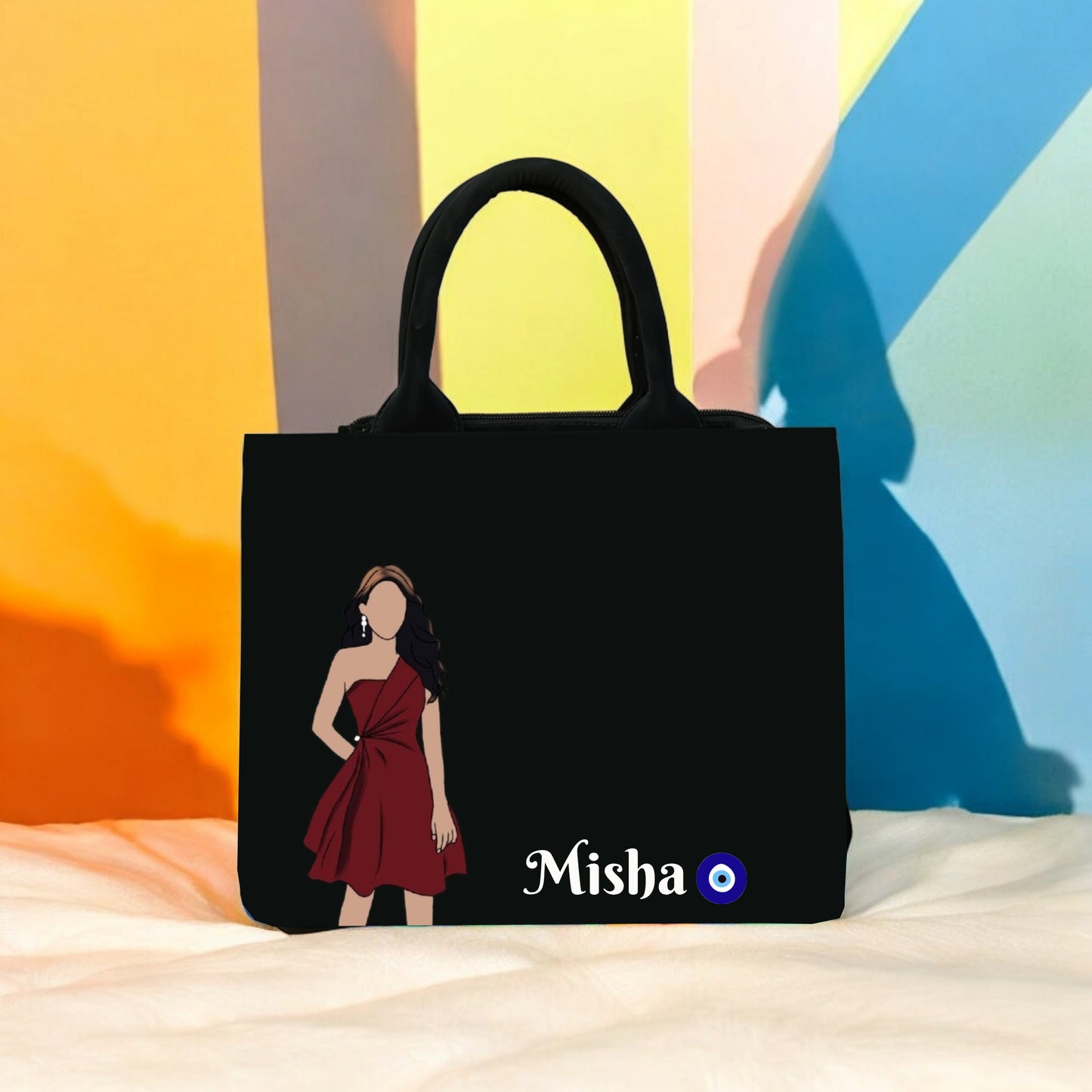 Customized canvas mini tote bag
