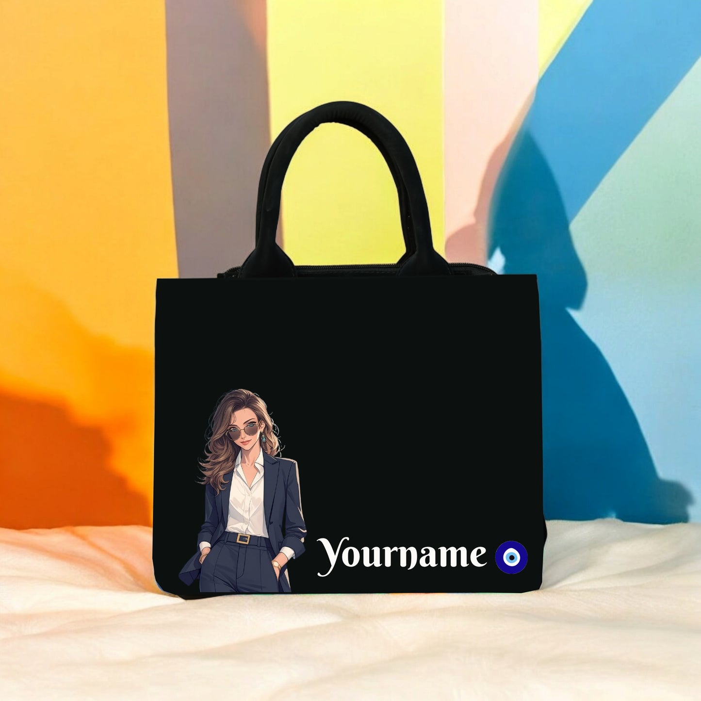 Customized canvas Office mini tote bag
