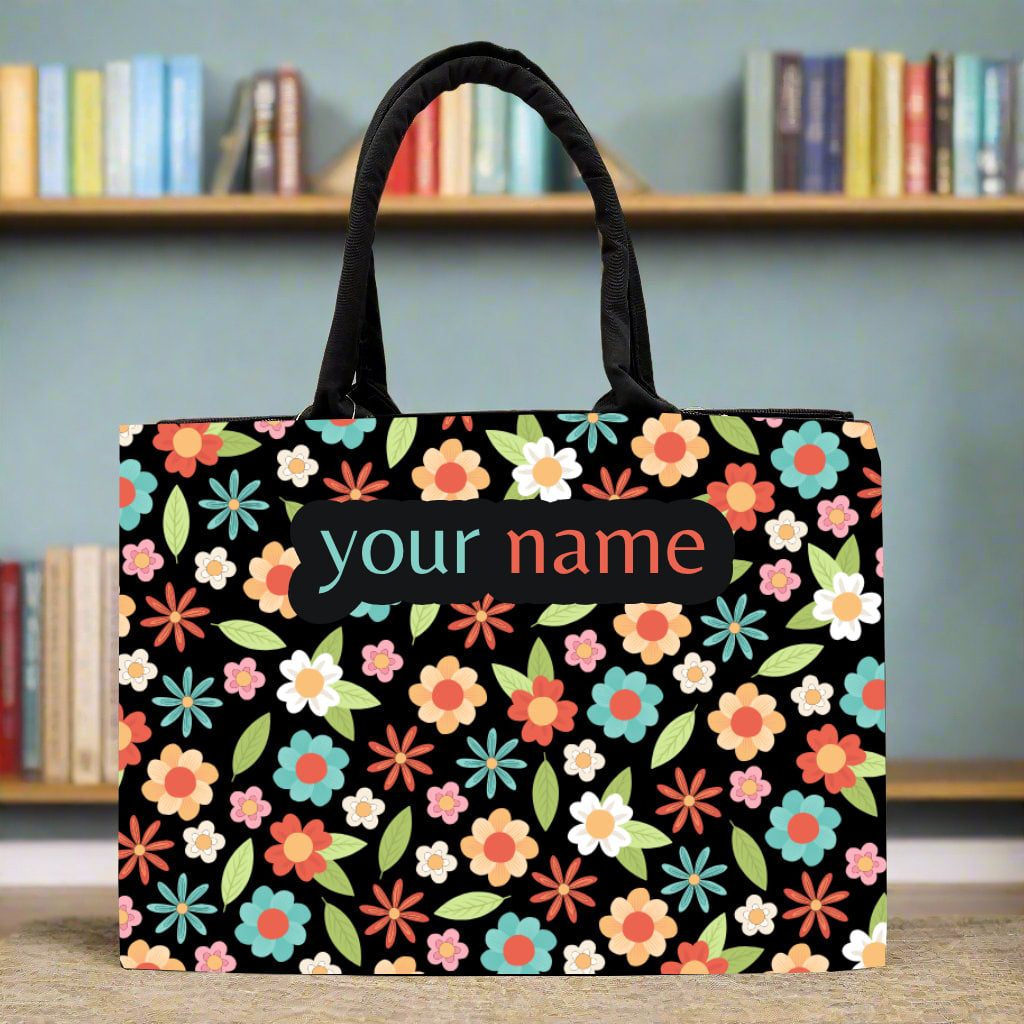 Customised Woman Flower Tote bag