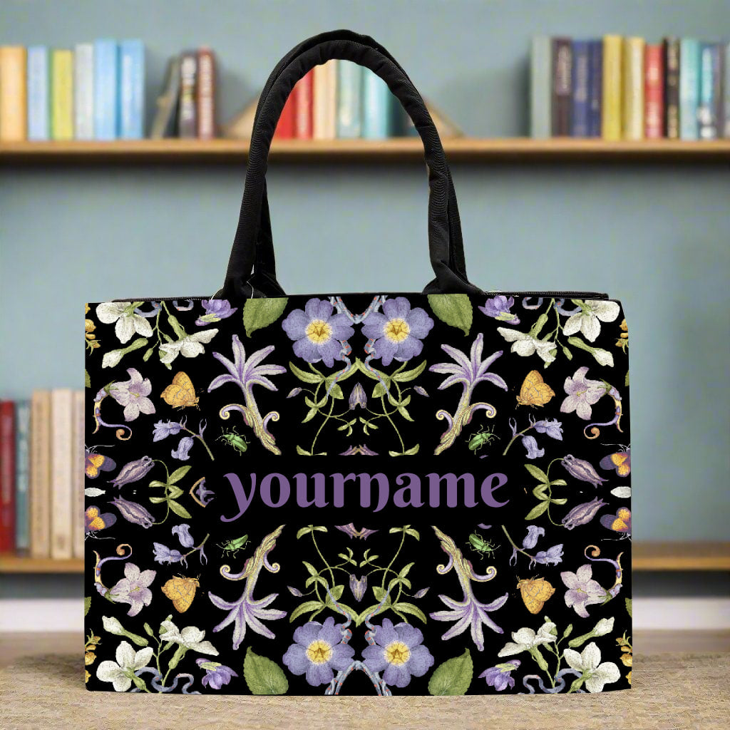 Customised Canvas ColourFull Flowers Tote bag