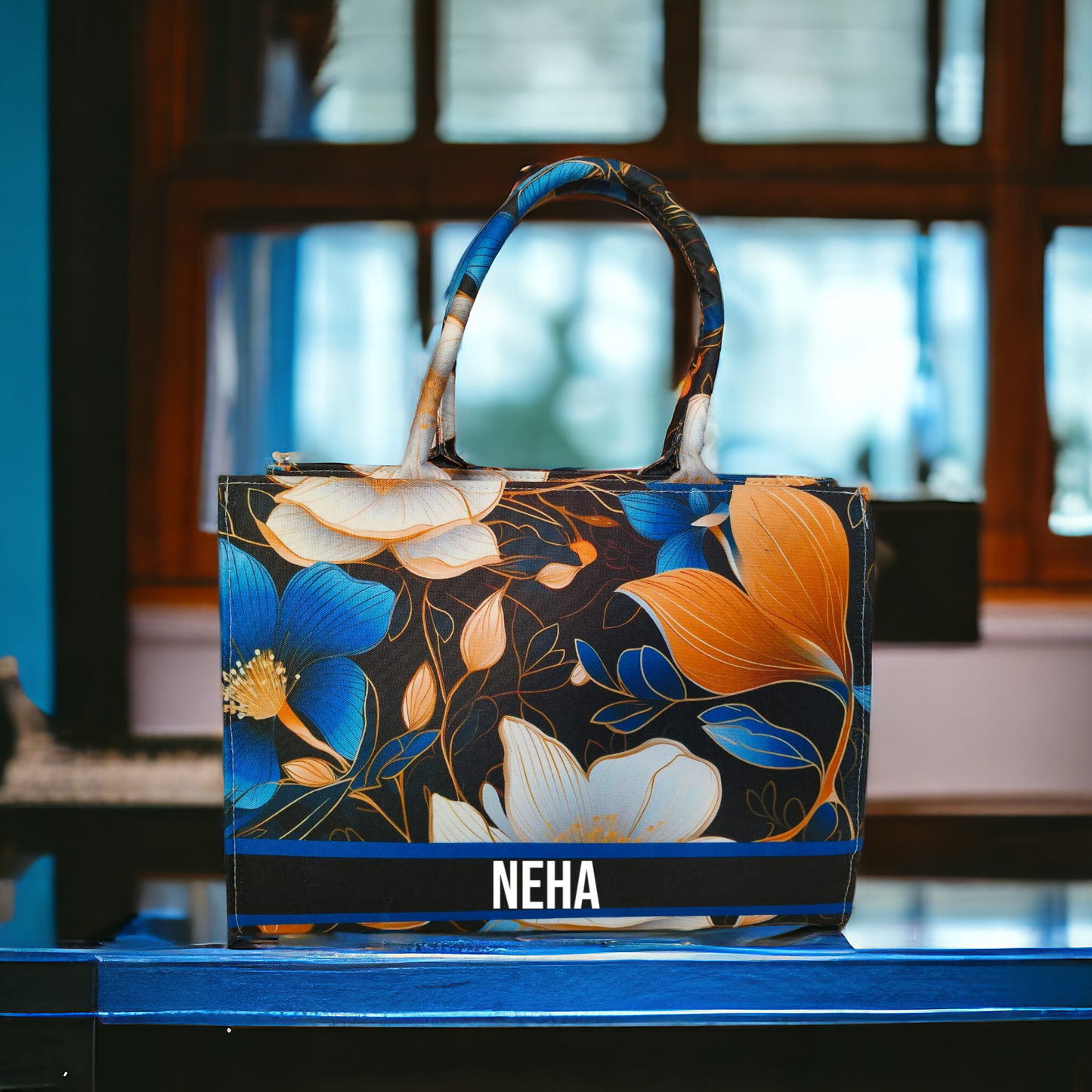 Customized Aquarium Leaf Canvas Tote Bag