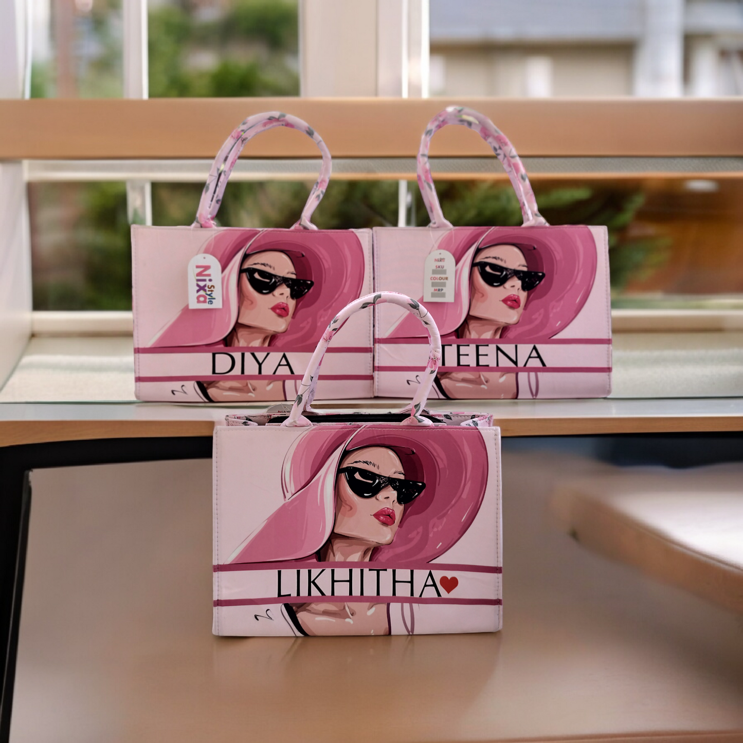 Customized Gorgeous Lady Canvas Tote Bag
