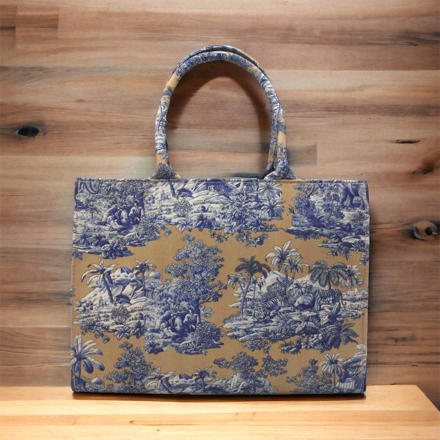 Customized Elephant Town Canvas Tote Bag