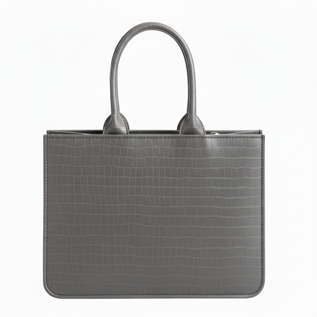 Customised Grey Croco Tote Bag