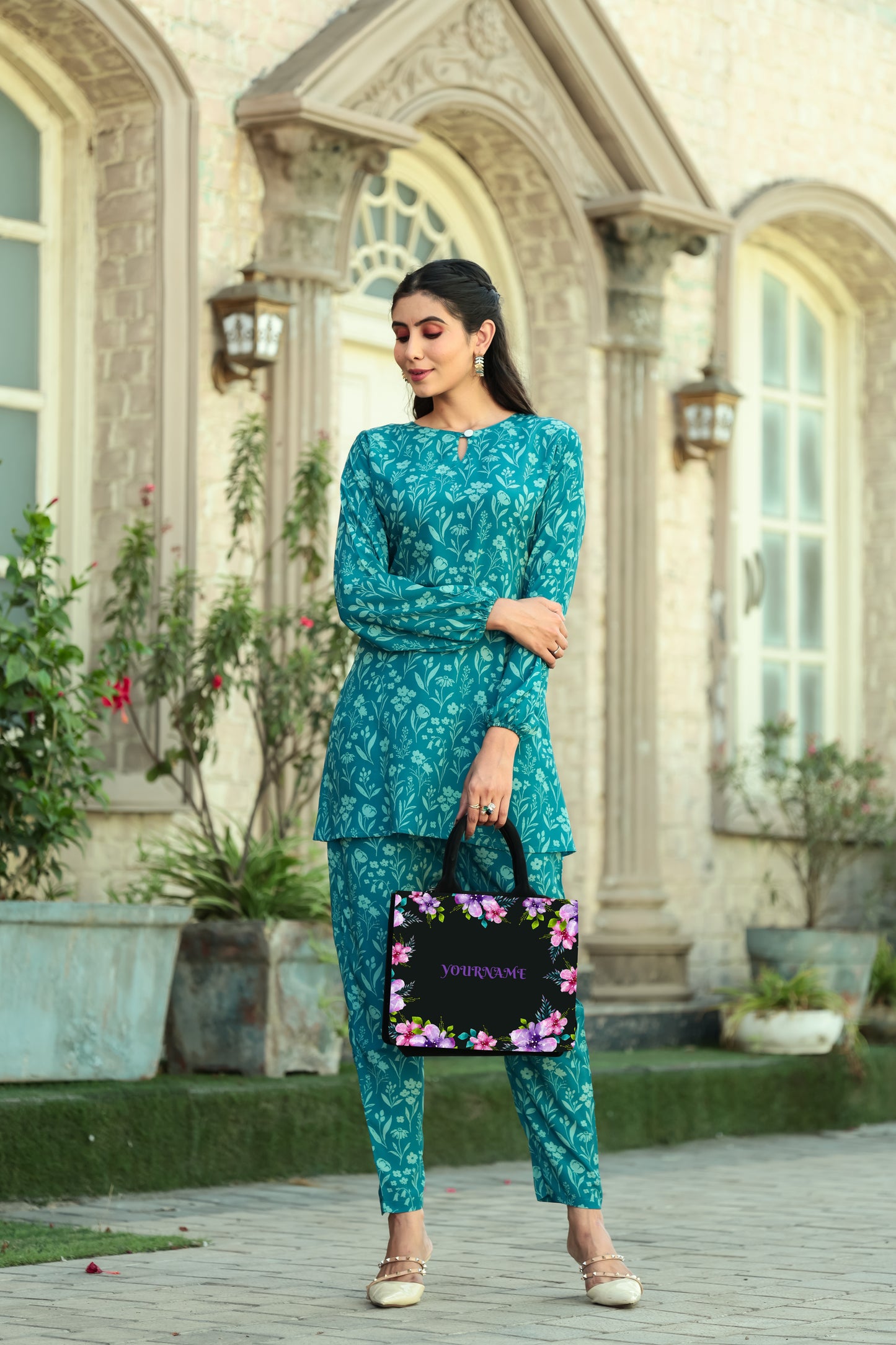 Customized Flower mini tote bag