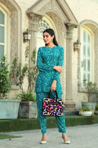 Customized Colourful Flower mini tote bag
