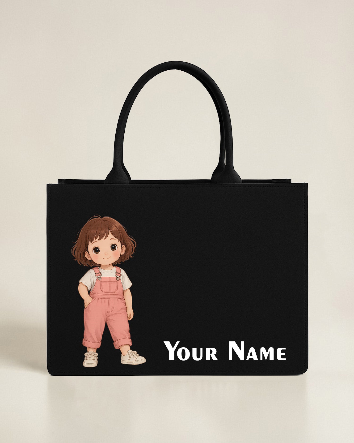 Customised Cute Little Girl Tote Bag with Name | Personalized Canvas Tote Bag for Girls – Nixa Style