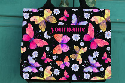 Customized Colourful Flower mini tote bag