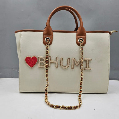 Customised Canvas Sling Bag with initials