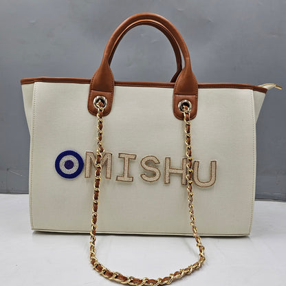 Customised Canvas Sling Bag with initials