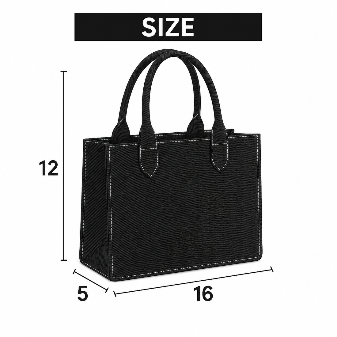 Personalized Floral Box Tote Bag for Women | Premium Custom Name Handbag