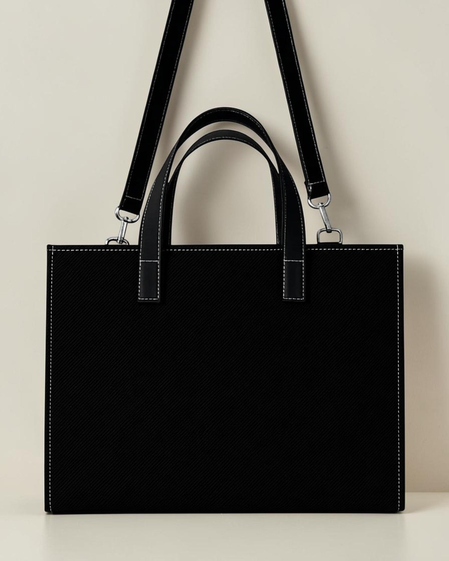 Personalized Pastel Floral Sling Tote Bag for Women | Custom Name Black Handbag | Stylish Office & Travel Tote – NixaStyle