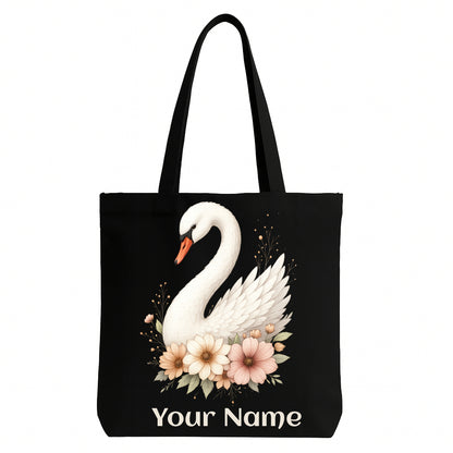 Personalised Stylised Swan Tote Bag
