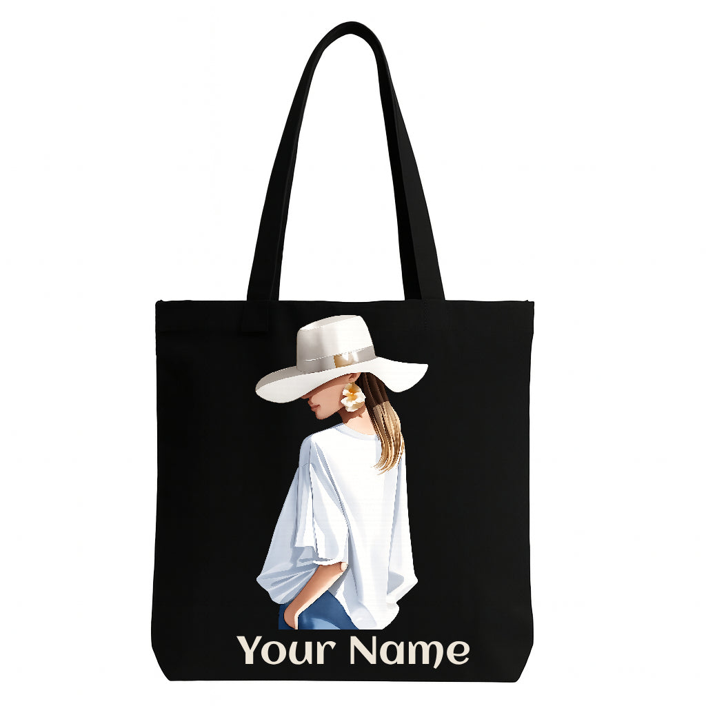Personalised Stylised  Attitude  Girl Tote Bag