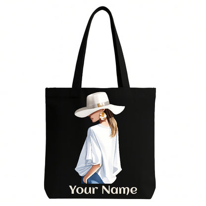 Personalised Stylised  Attitude  Girl Tote Bag