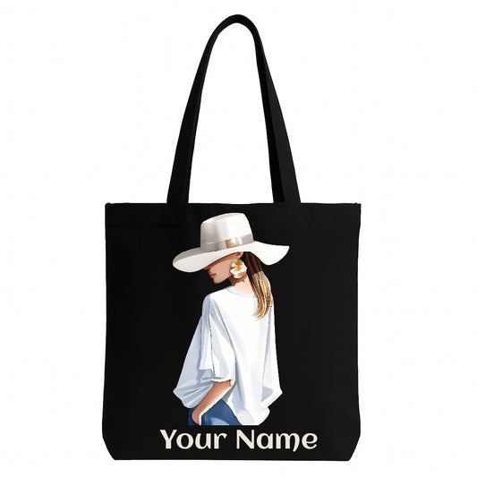 Personalised Stylised  Attitude  Girl Tote Bag