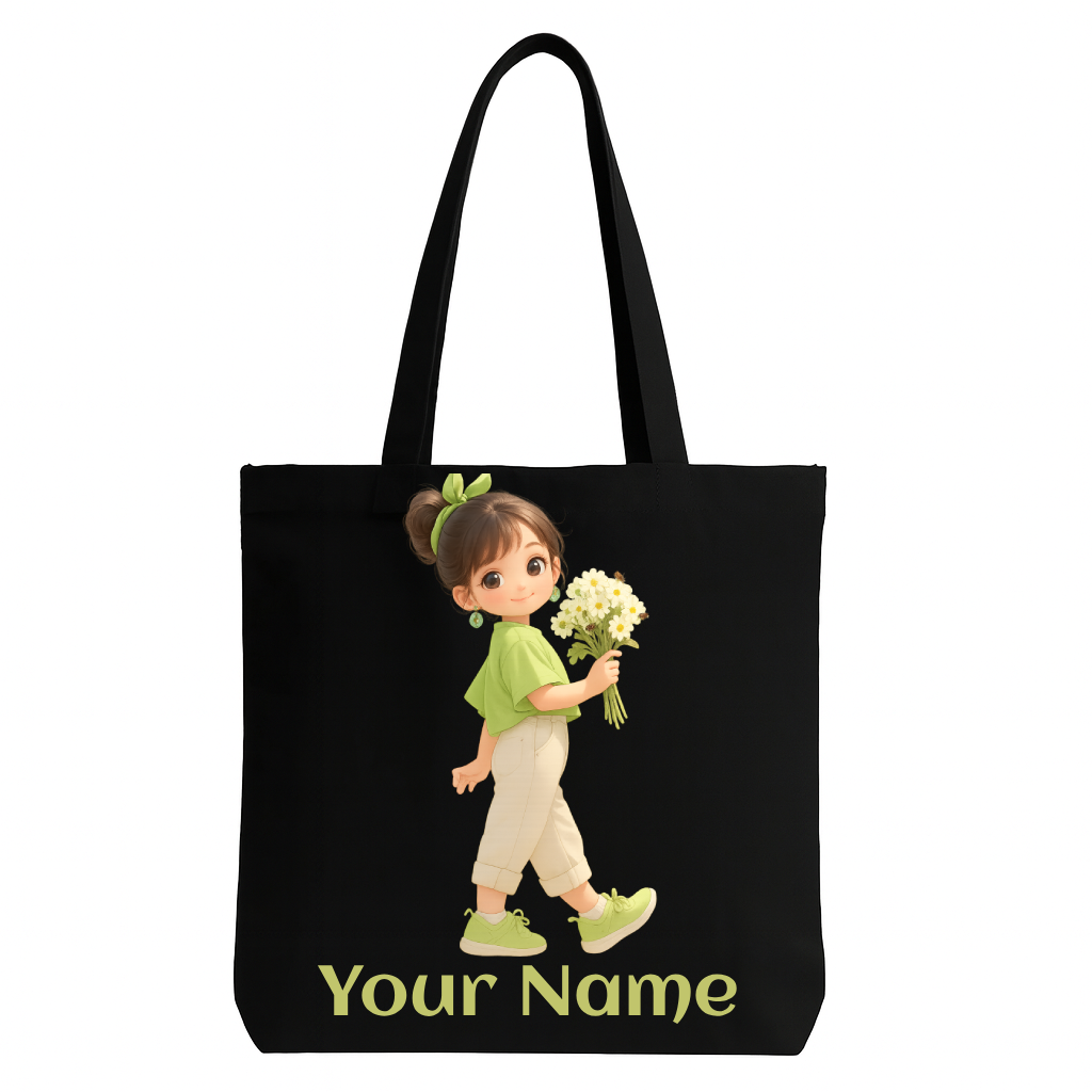 Personalised Flauting Beautifull Girl Tote Bag