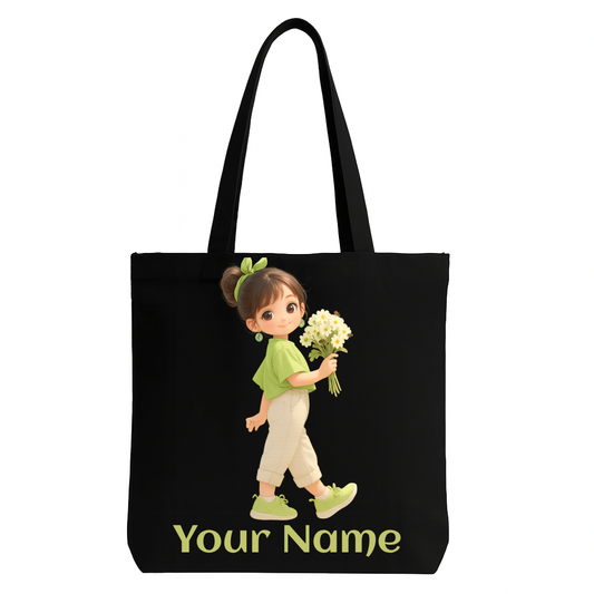 Personalised Flauting Beautifull Girl Tote Bag