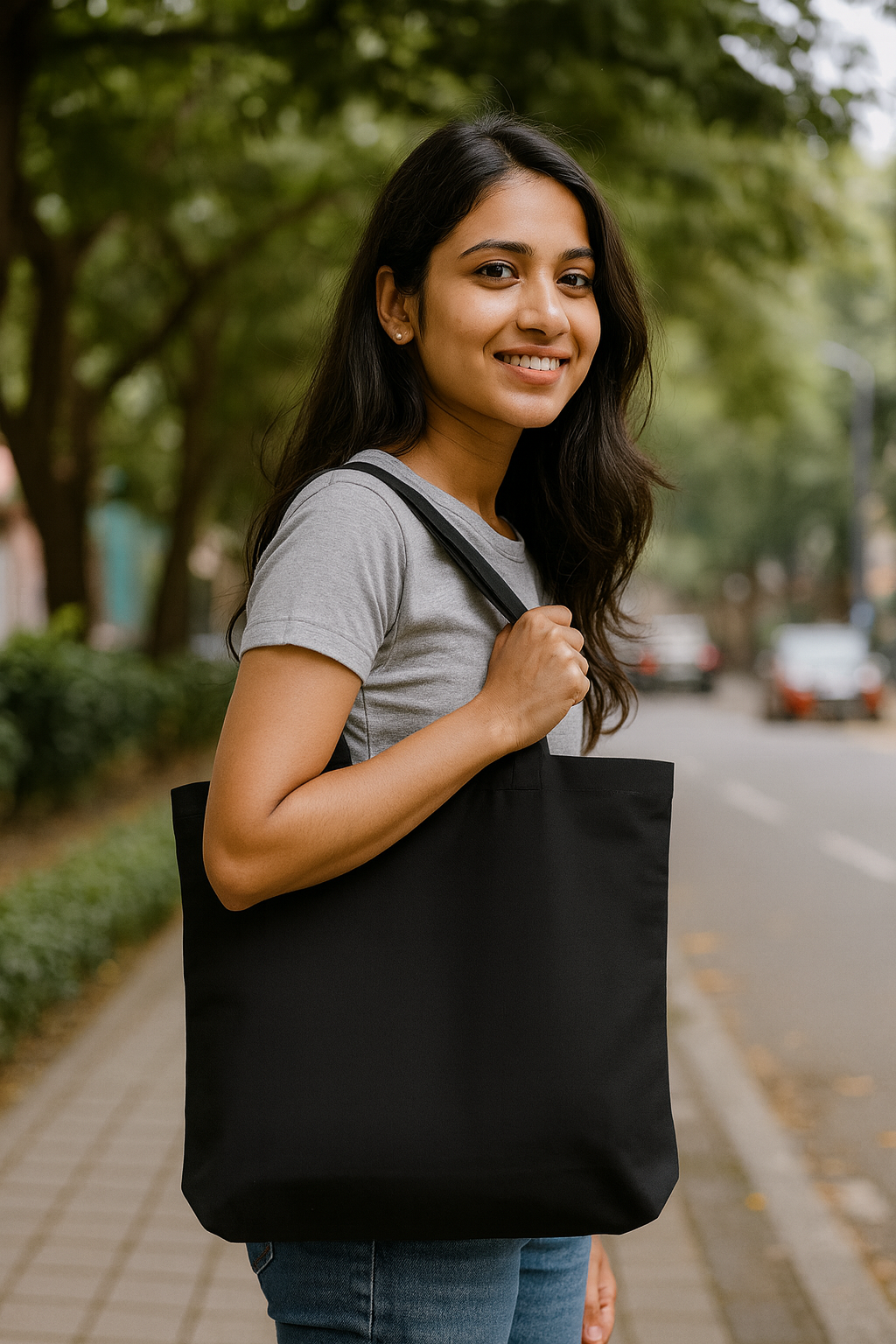 Personalised Stylised  Dancinng Girl Tote Bag