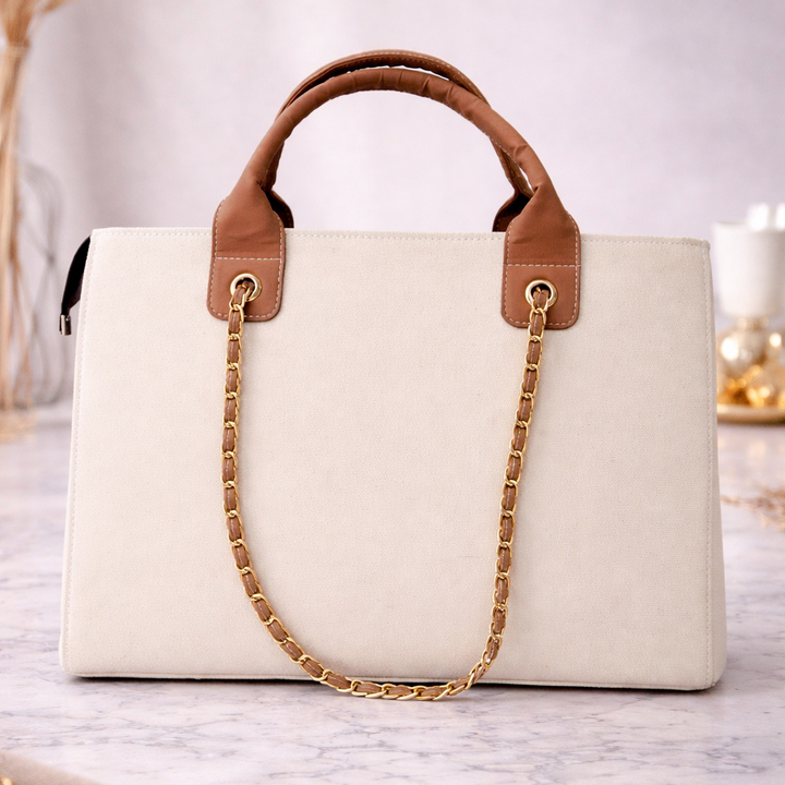 Customised Name Tote Bag for Women | Premium Canvas Travel & Work Bag | Personalised Gift by Nixa Style